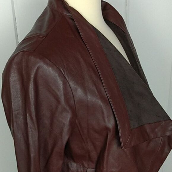 BB Dakota Vegan Jacket Brown Faux Leather Jacket, Size - Large - Picture 3 of 8